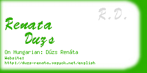 renata duzs business card