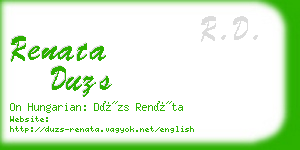 renata duzs business card